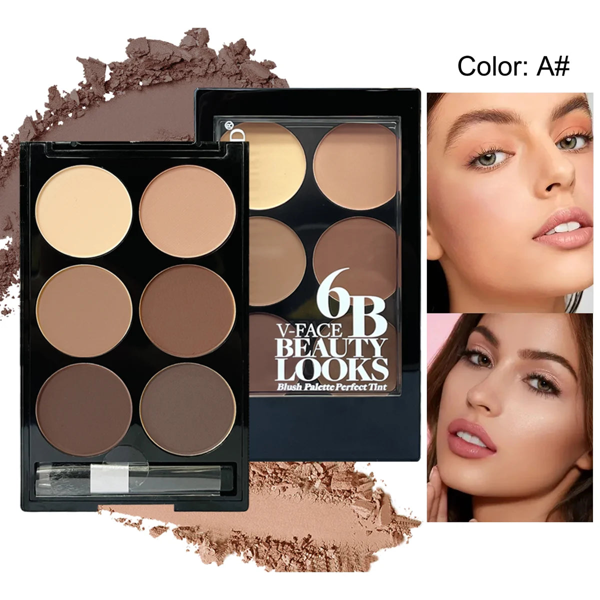 Six-Color Highlight Contour Powder Palette