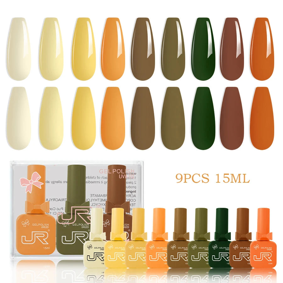 JR 9-Piece Gel Nail Polish Set