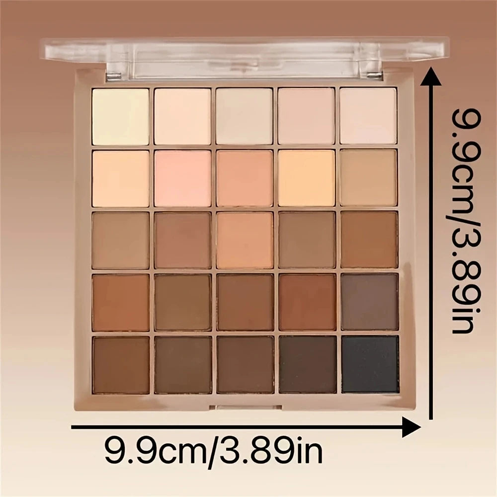 25-Color Neutral Eyeshadow Palette with Gray
