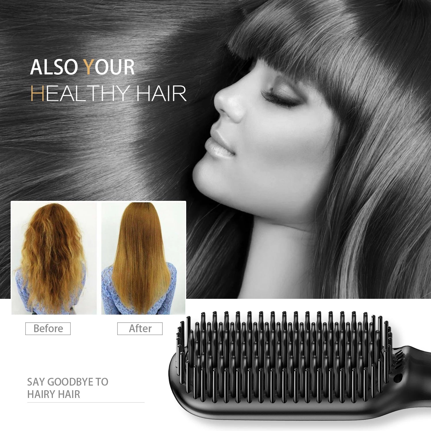 Electric Hot Comb Multifunctional Straightening Brush