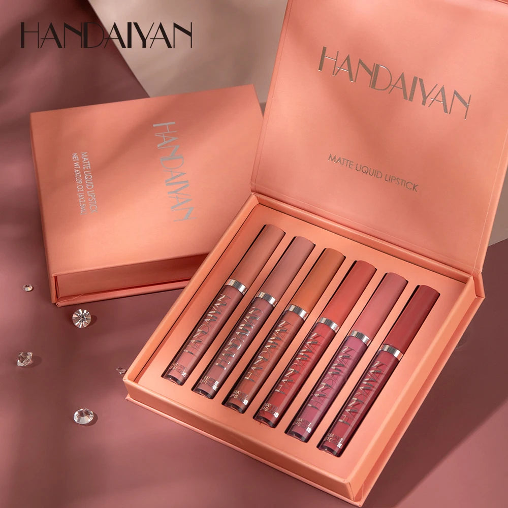 6-Piece Long-Lasting Matte Liquid Lipstick Set