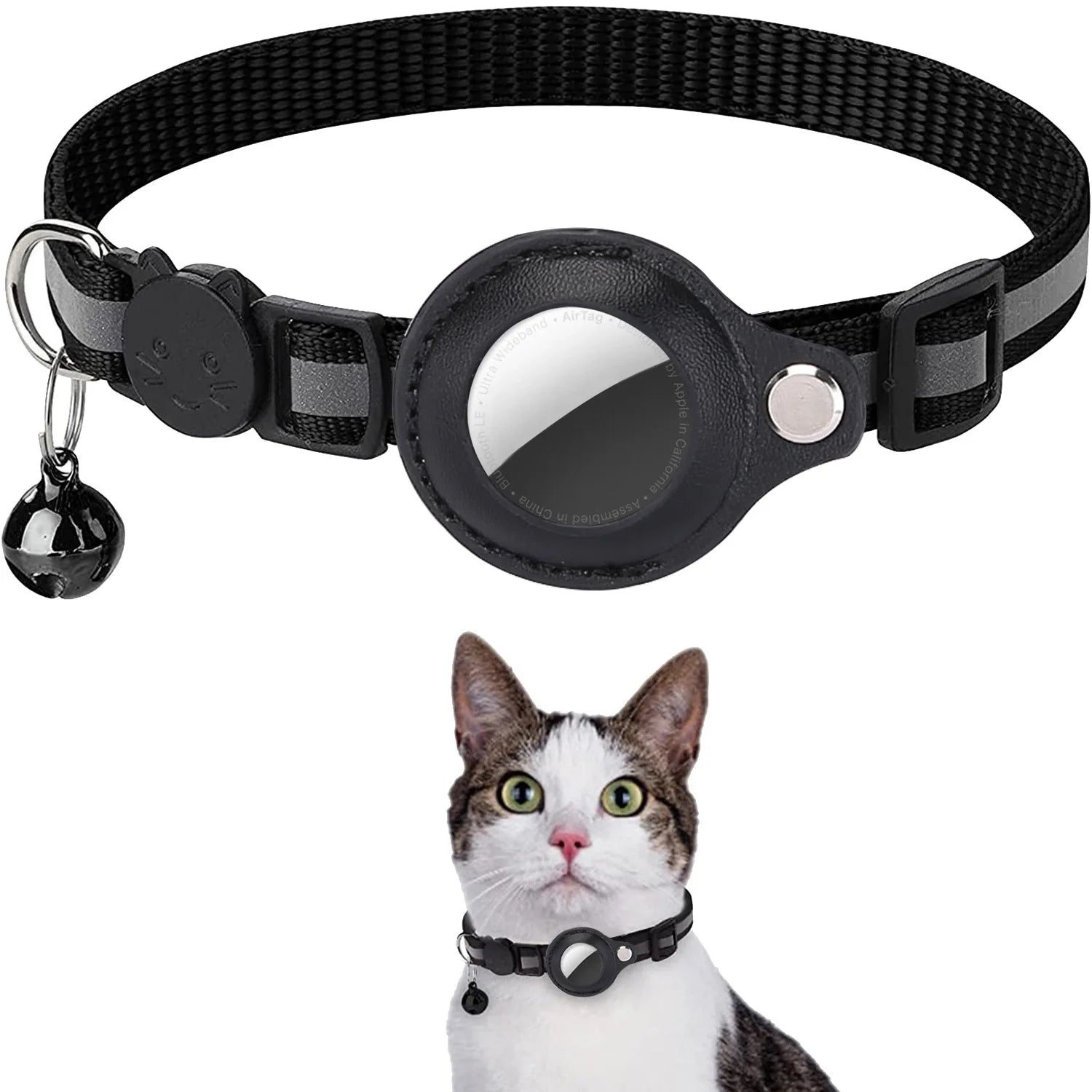 Adjustable Cat AirTag Collar