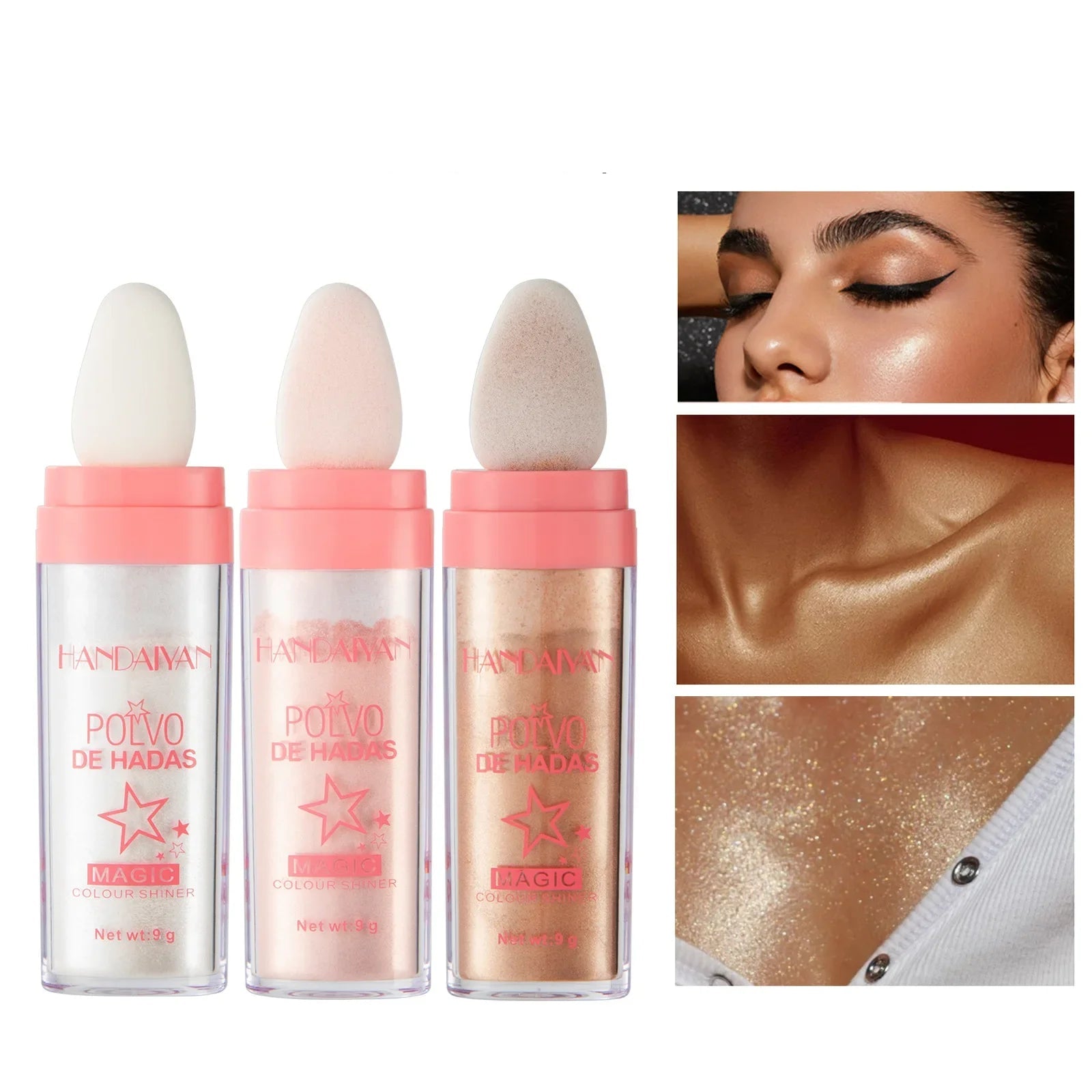 3-Color Fairy Powder Highlighter Stick
