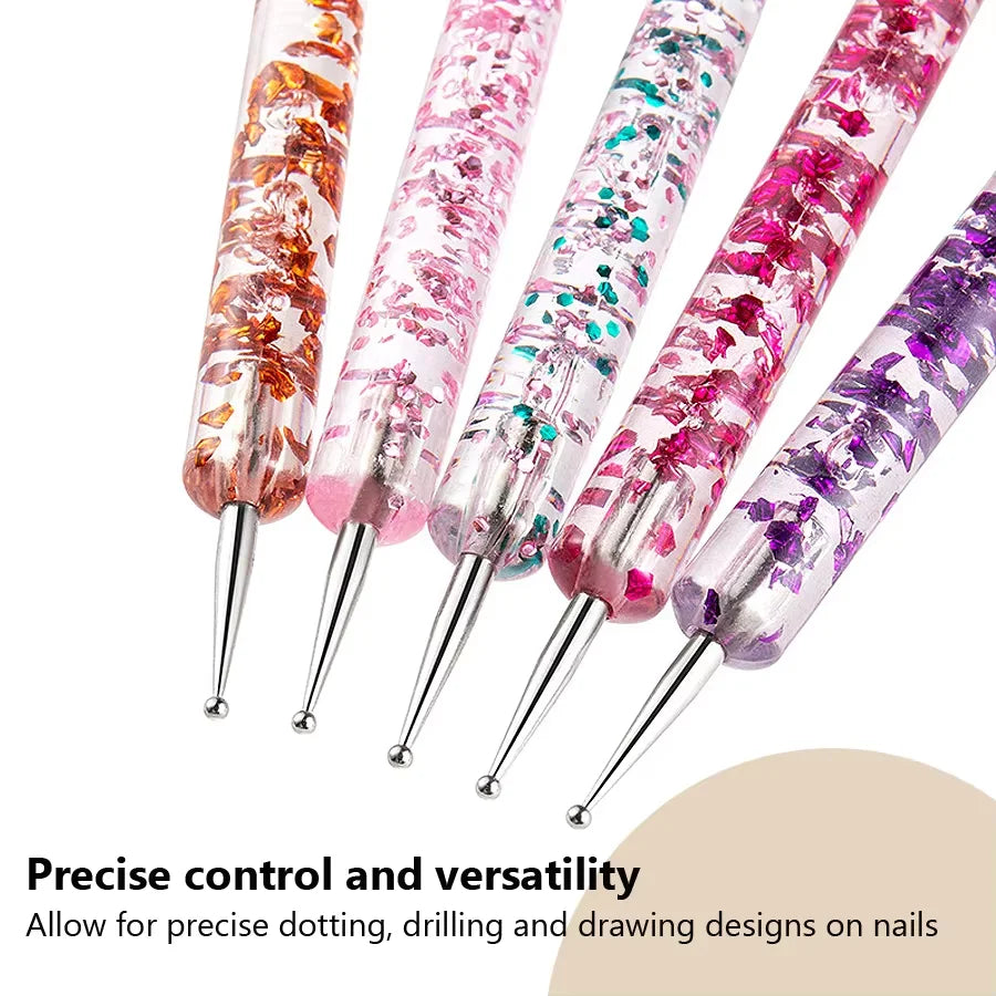 Dual-Ended Nail Art Dotting Pens Set