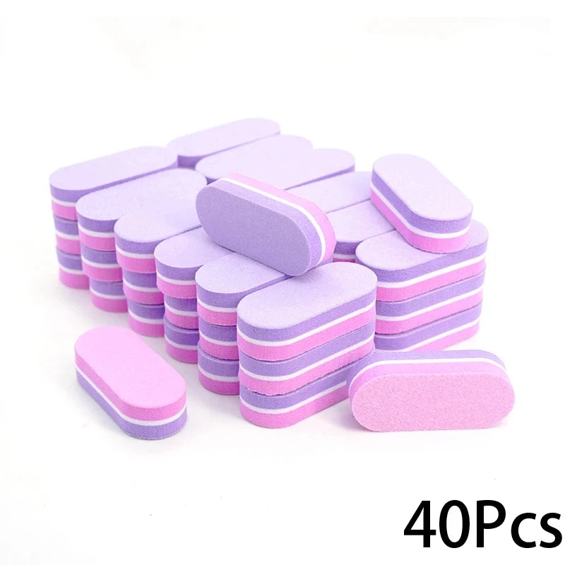 Mini Double-Color Nail Buffer Sponge Blocks