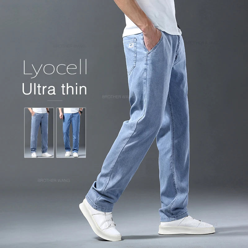 Ultra-Thin Ice Silk Lyocell Jeans
