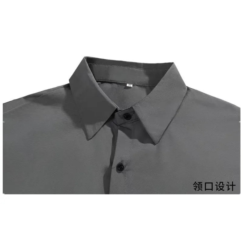 Summer Luxury Silk Men's Business Shirt