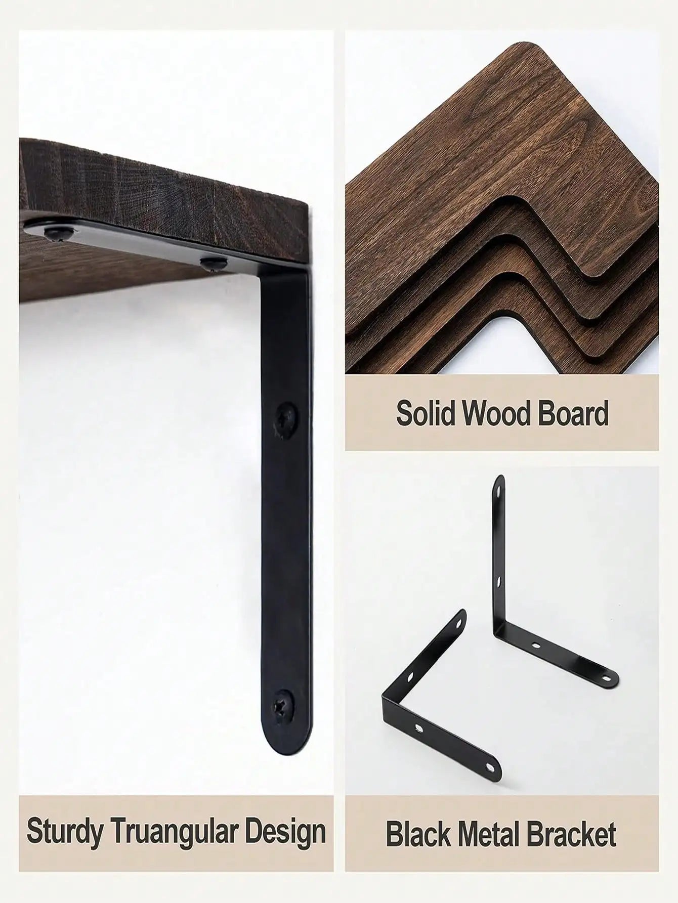 Rustic Wooden Corner Shelf