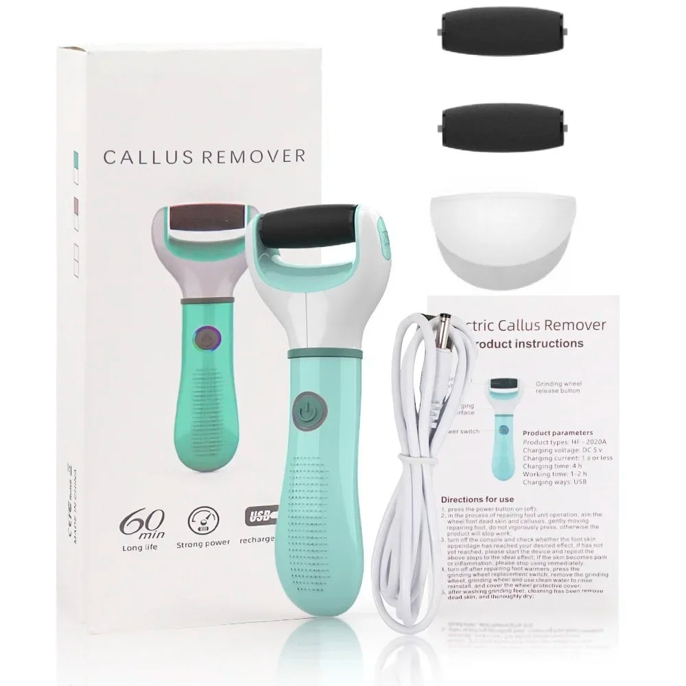 Rechargeable Waterproof Electric Foot Callus Remover Kit
