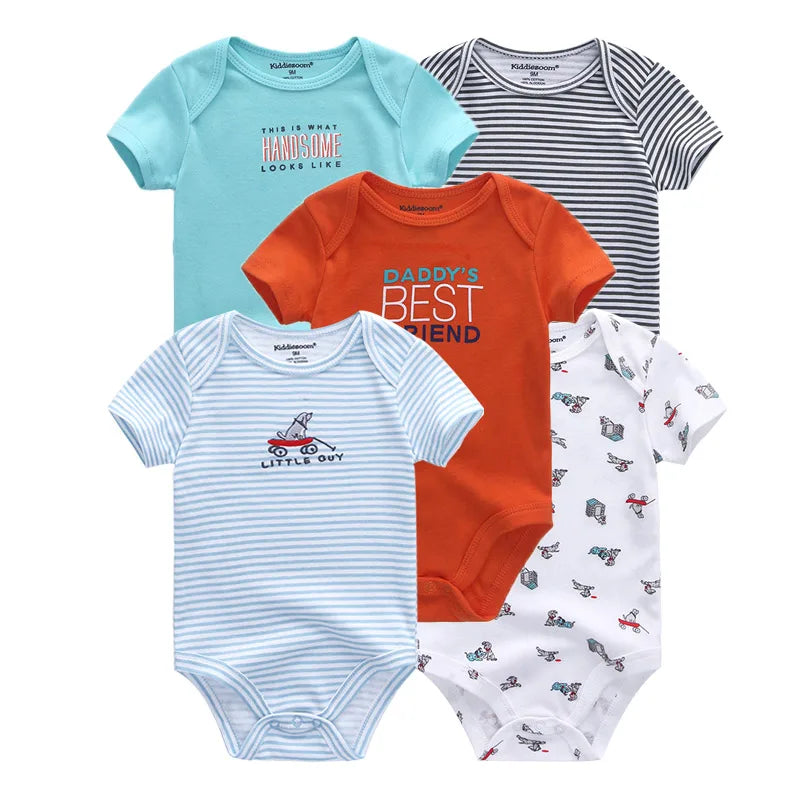 5-Pack Cotton Baby Bodysuits