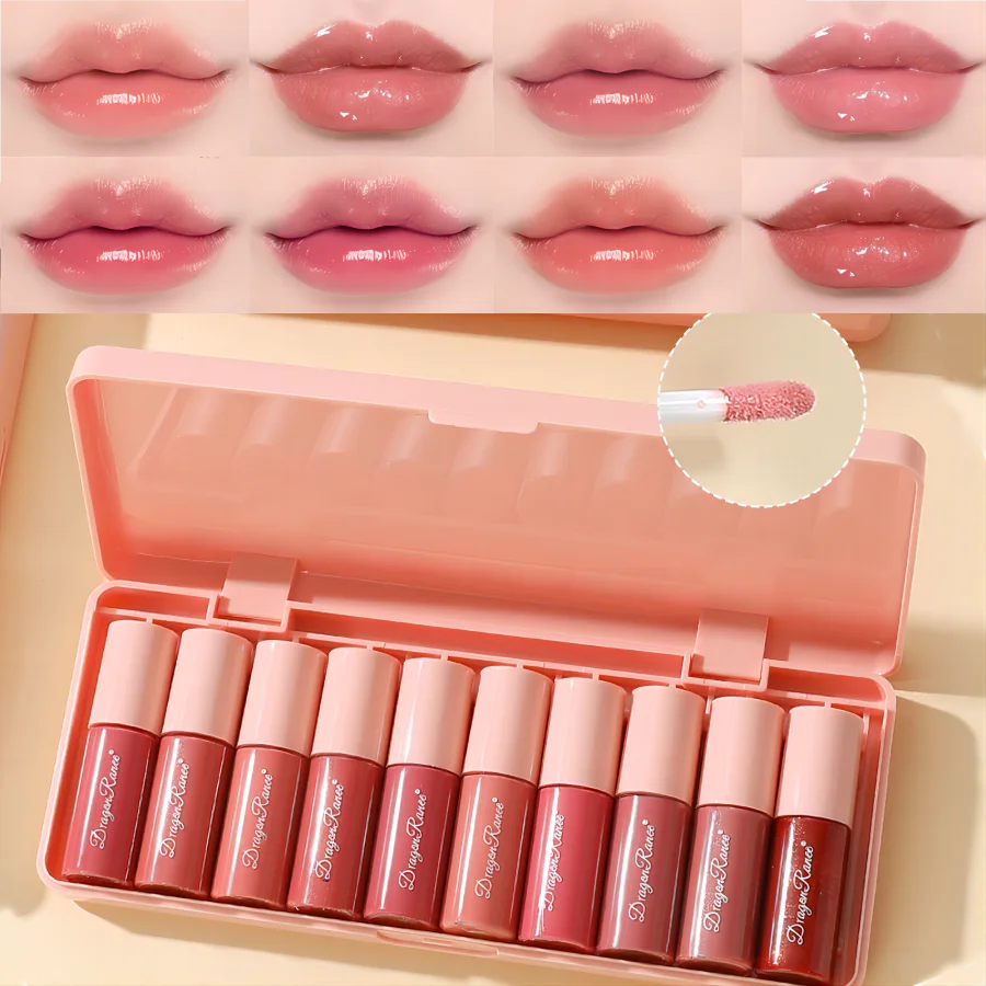 10-Piece Shimmering Lip Gloss Set