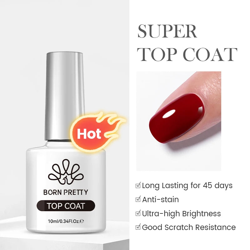 Super Top Coat and Base Gel Nail Polish Set