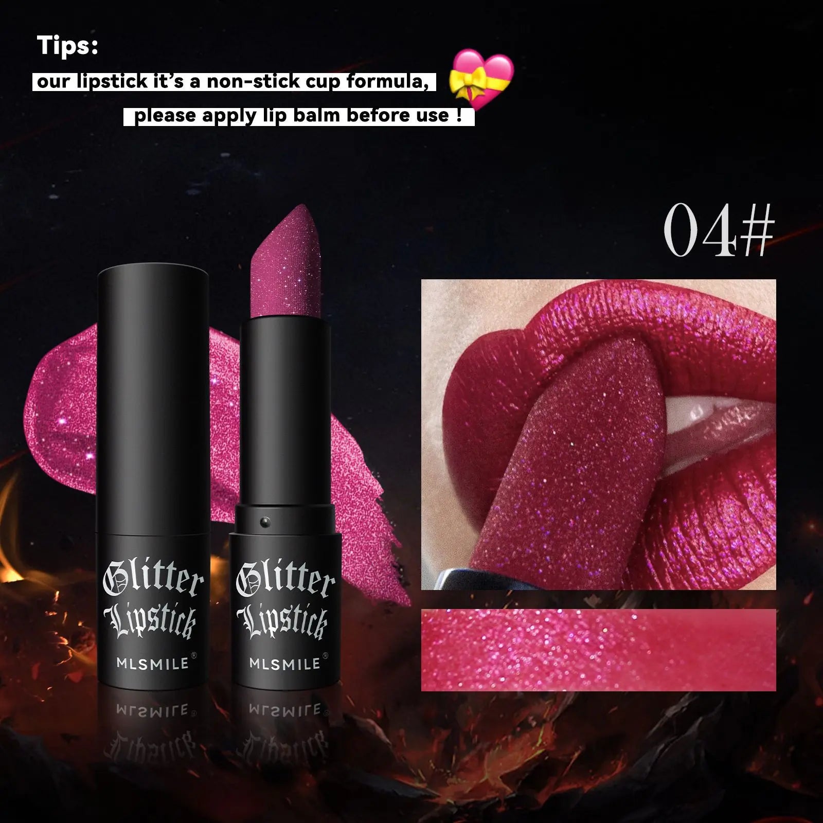 7 Colors Glitter Metallic Lipstick Set