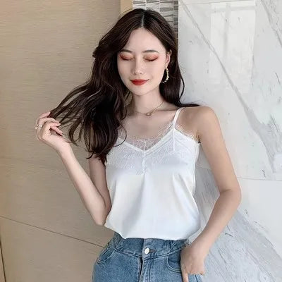 Lace Silk Camisole Top