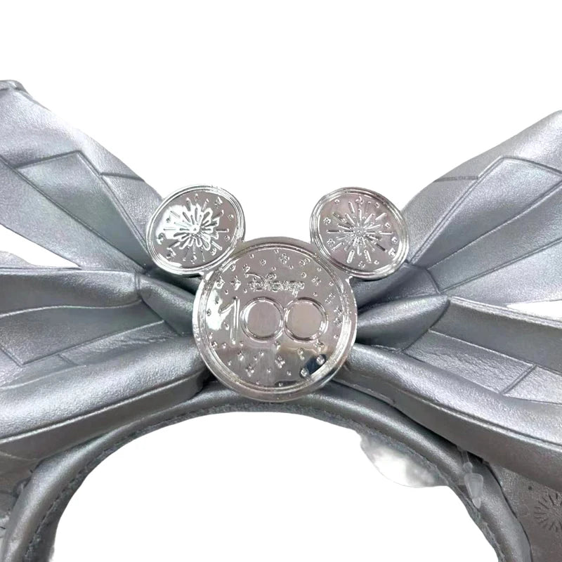 Disney 100th Anniversary Mickey Mouse Silver Ear Headband Gift