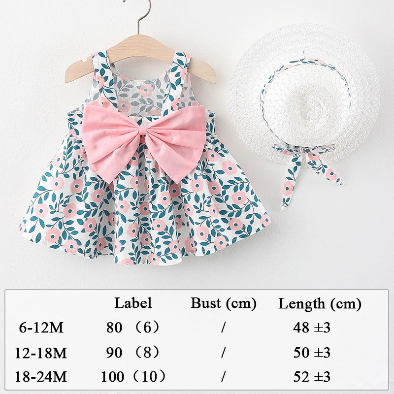 Summer Baby Girl Beach Dress Set: Casual Fashion Princess Outfit