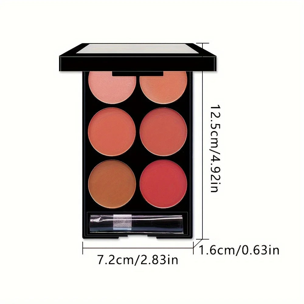 6-Color Blush and Contour Palette