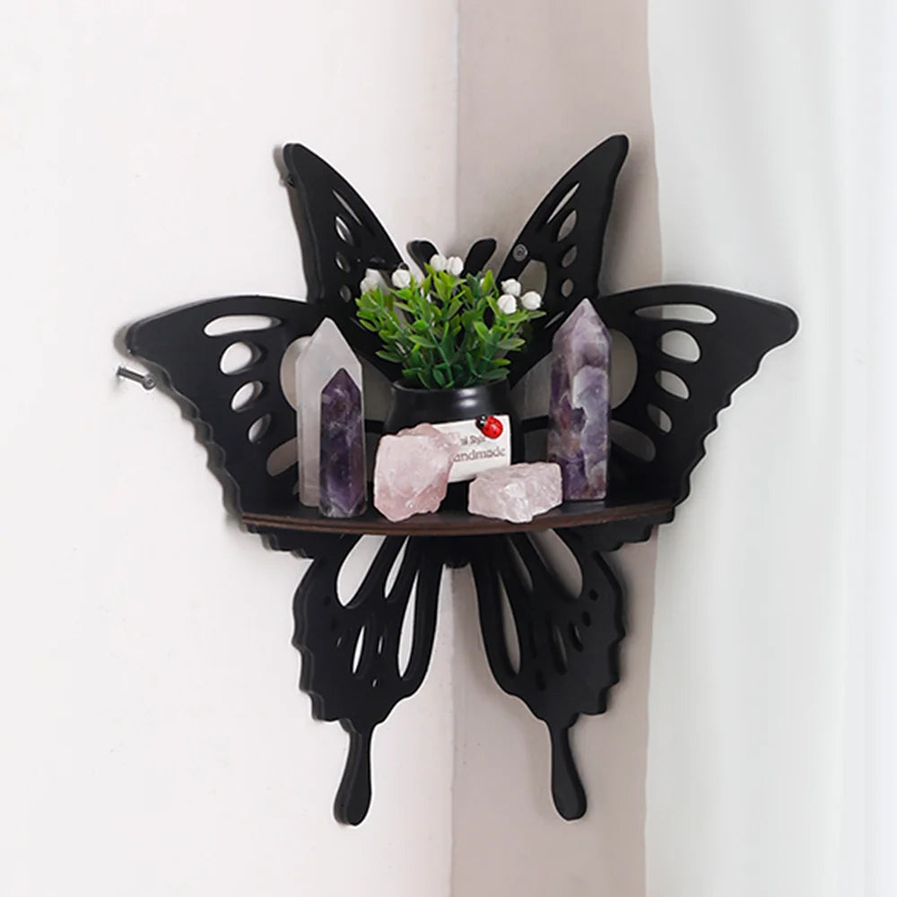 Butterfly Wooden Wall Shelf