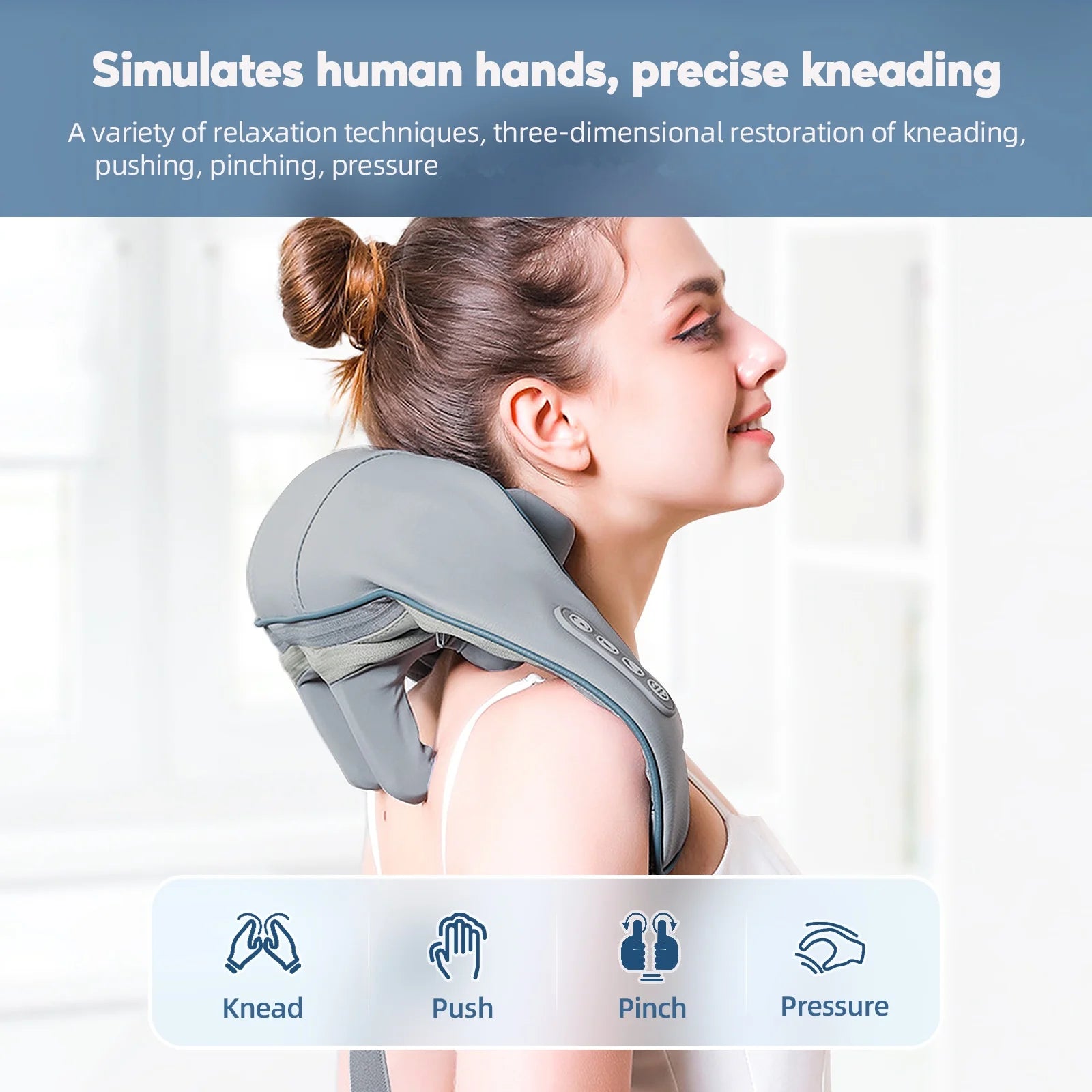Wireless Brushless Motor Neck and Shoulder Massager Shawl