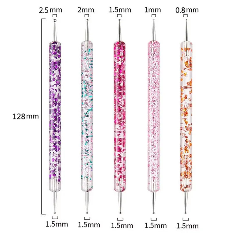 Dual-Ended Nail Art Dotting Pens Set
