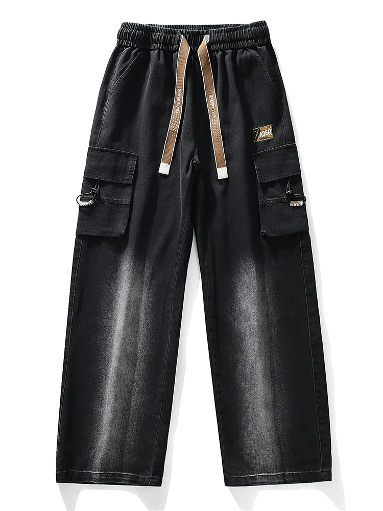 Summer Wide Leg Cargo Jeans