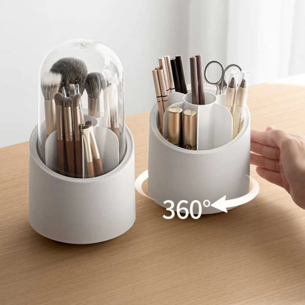 360° Rotating Makeup Brush Storage Box