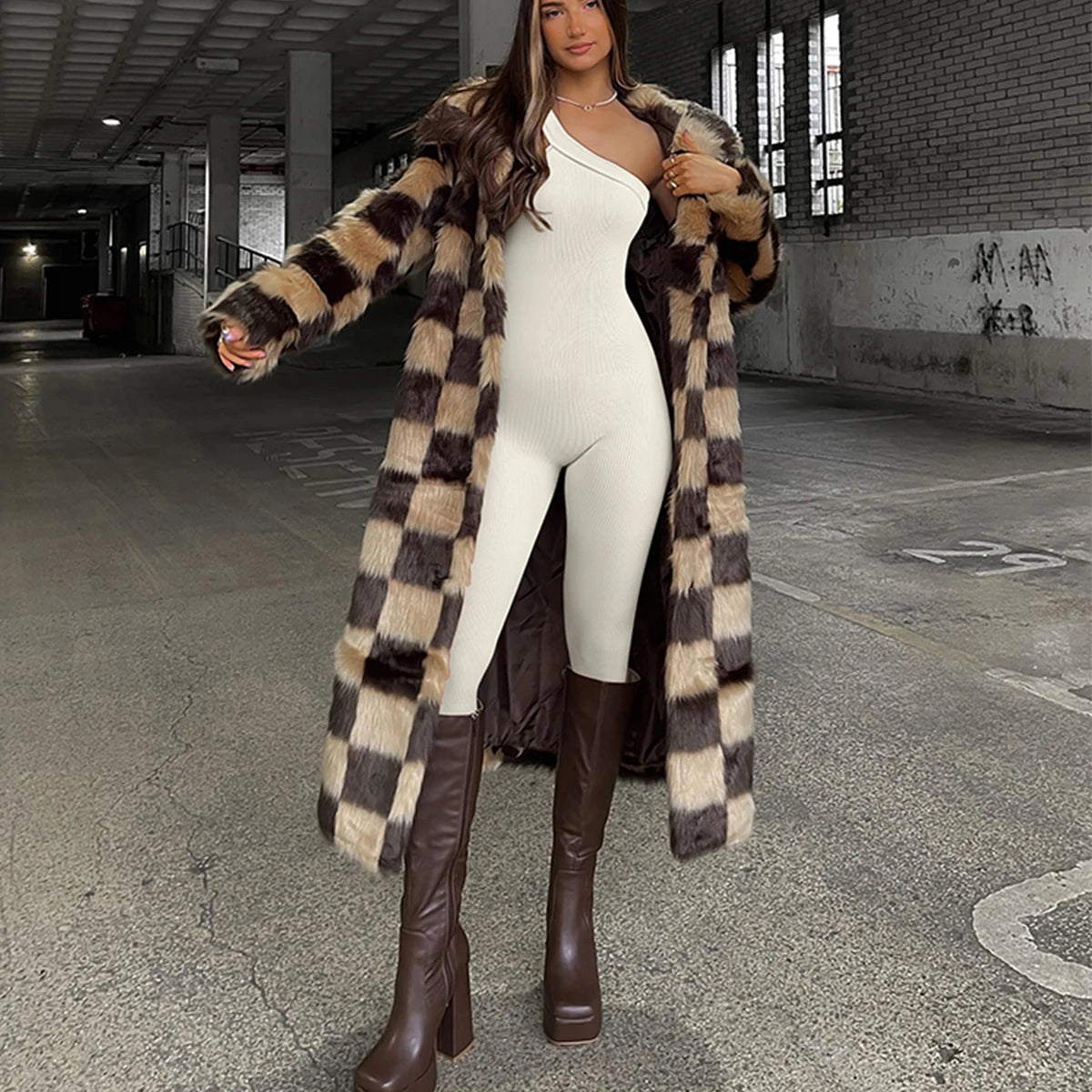 Ribbed One Shoulder Seamless Jumpsuit