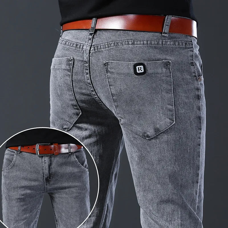 Korean Style Straight Grey Jeans