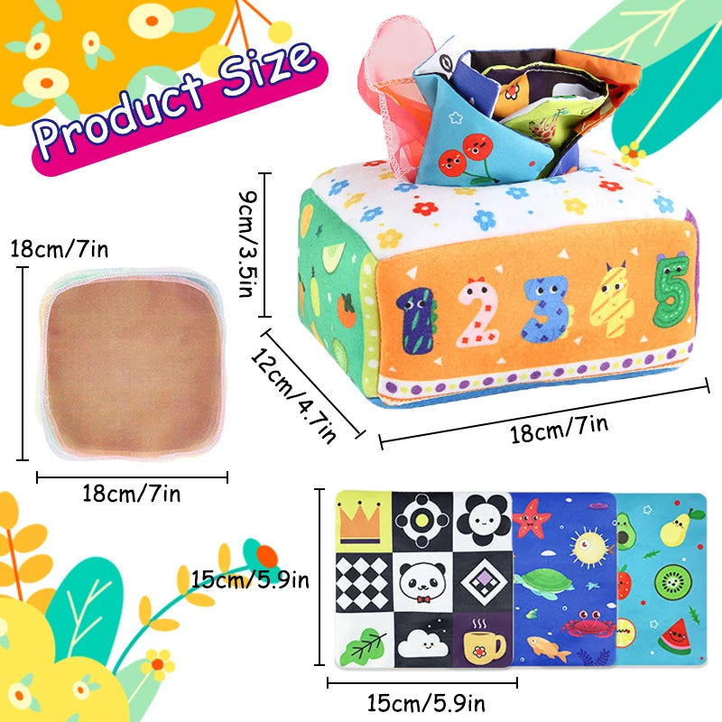 Montessori Pull Along Magic Tissue Box Toys