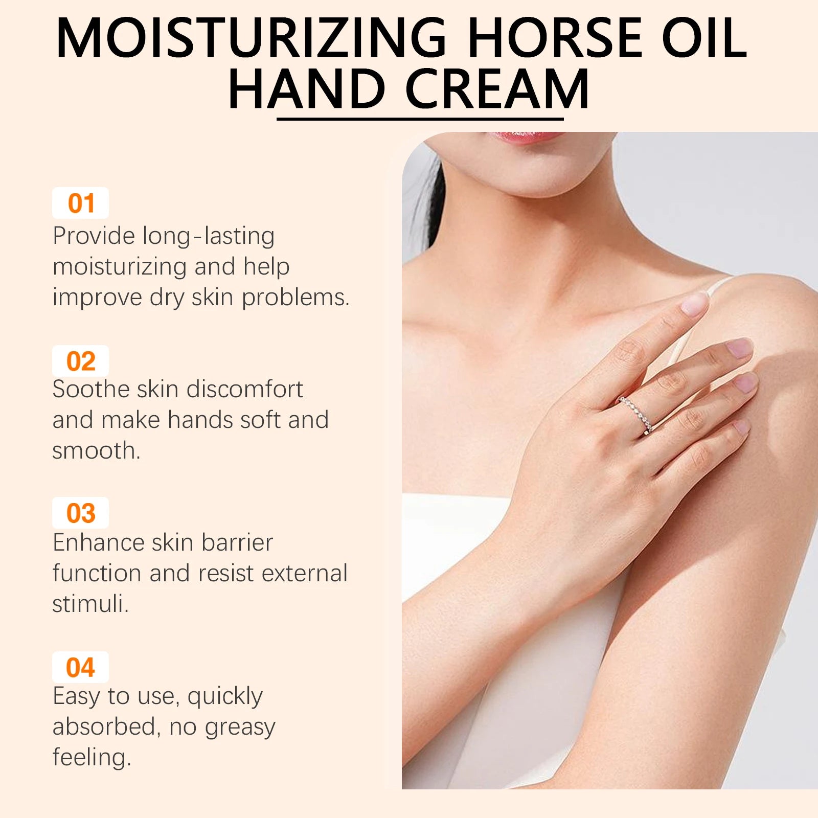 Horse Oil Moisturizing Hand Cream