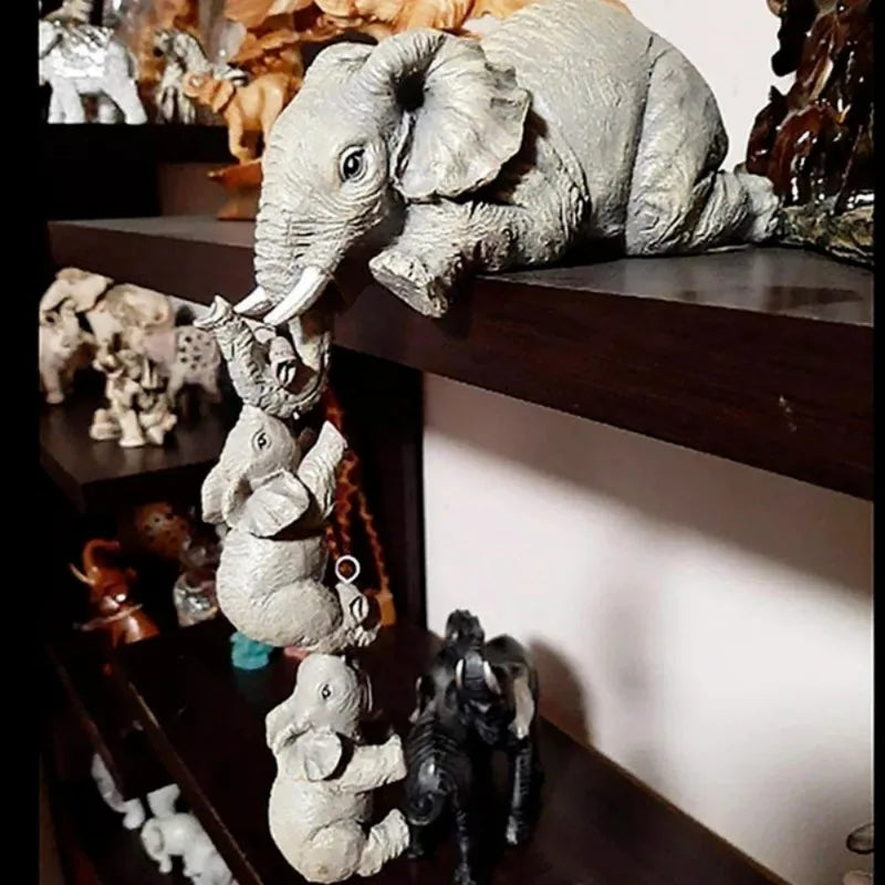 Cute Elephant Figurine Set