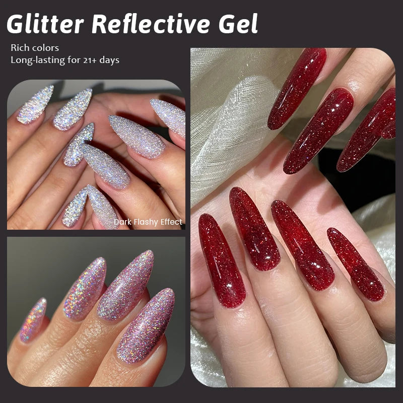 15ml Silver Reflective Nail Gel Polish