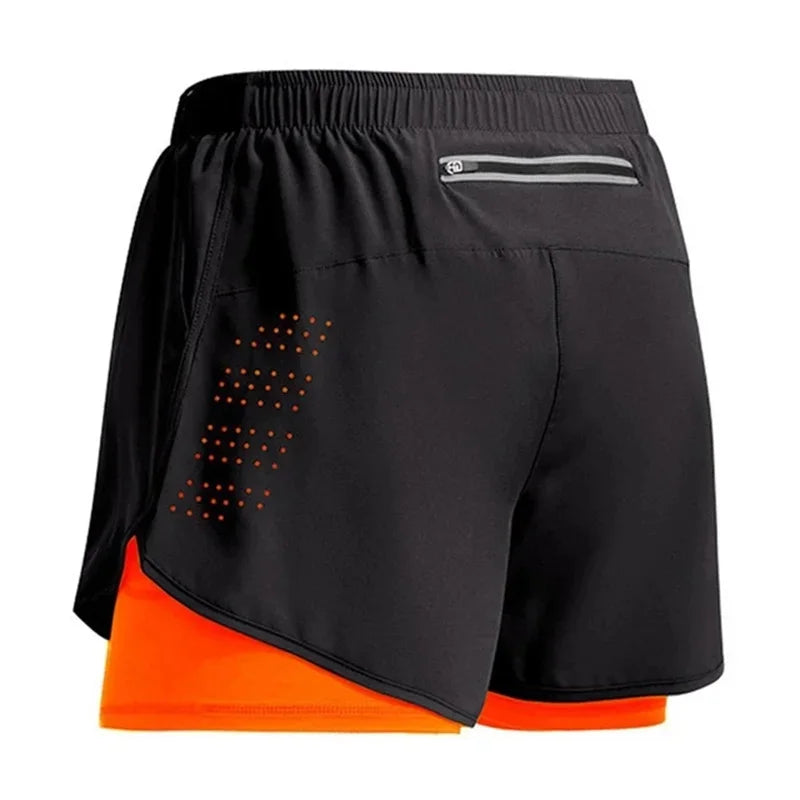 Quick-Dry Double Layer Running Shorts