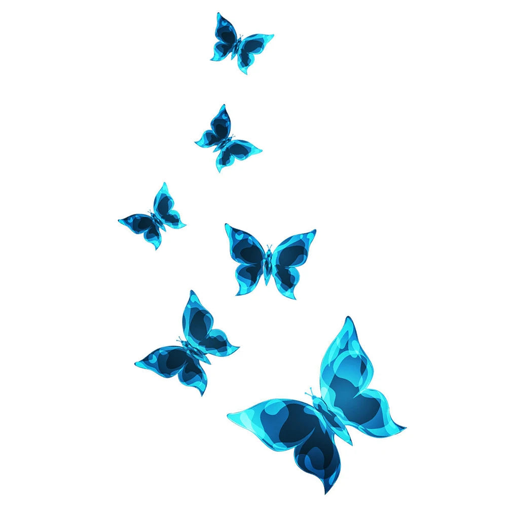 Blue Luminous Butterfly Wall Sticker