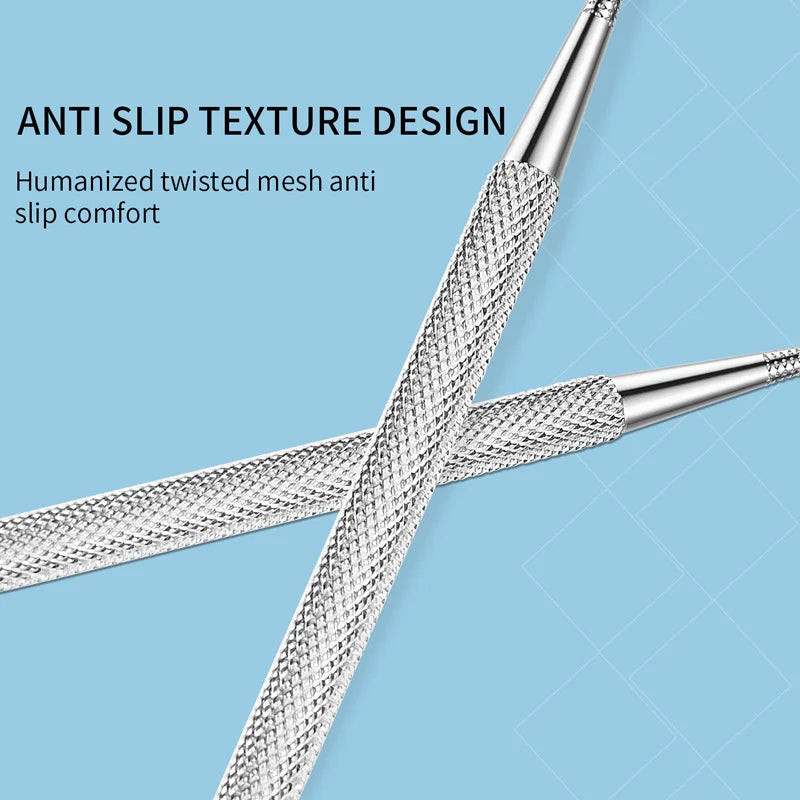 Double-Ended Stainless Steel Cuticle Pusher and Remover