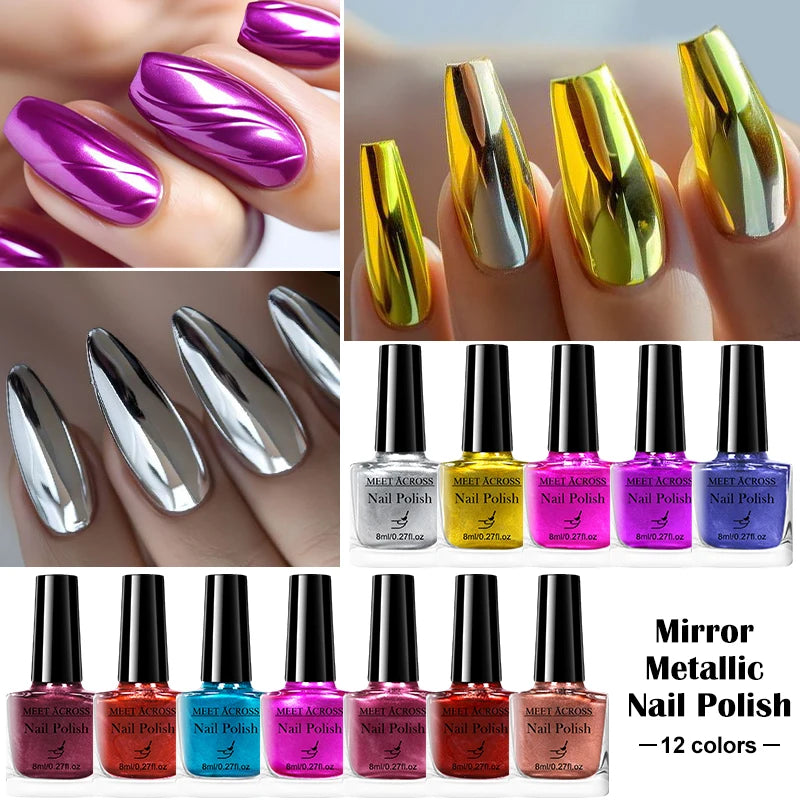 Metallic Mirror-Effect Fast-Dry Nail Polish