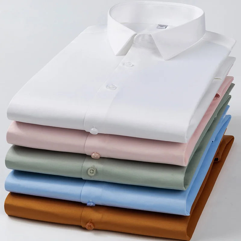 Premium Ice Silk Long-Sleeved Shirt
