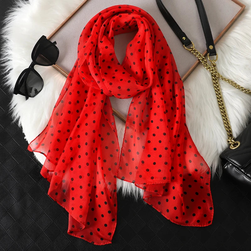 Polka Dot Chiffon Hijab