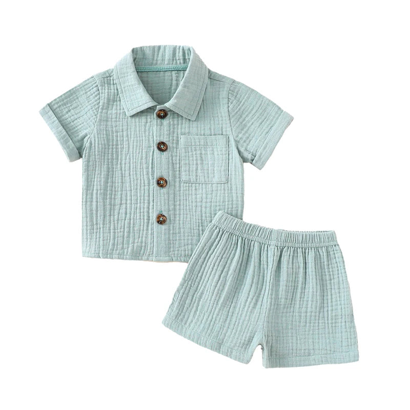 Baby Boys Cotton Linen Summer Outfit