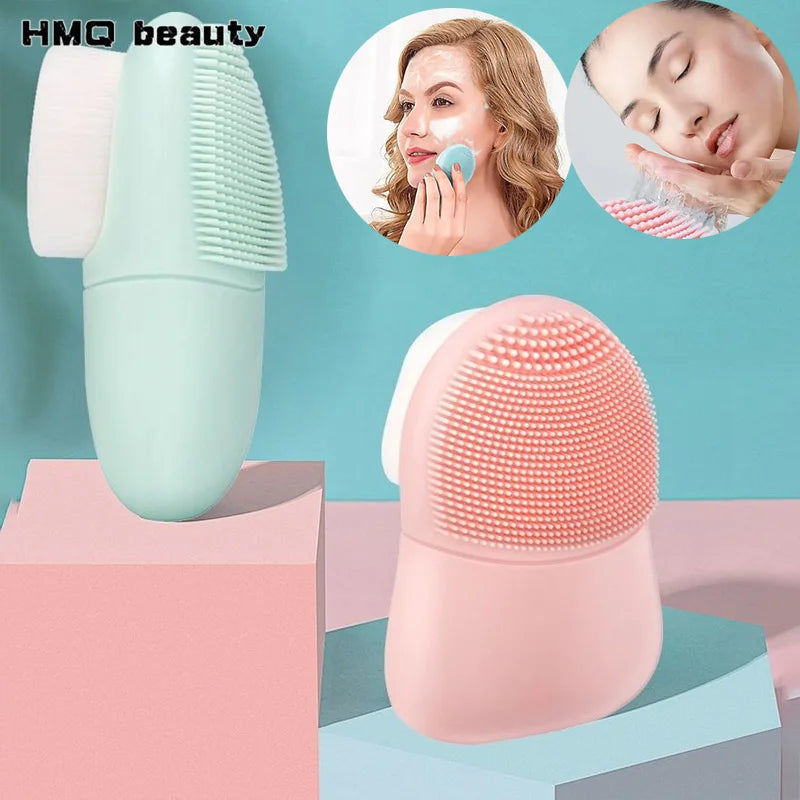 Double-Sided Silicone Facial Cleansing Brush
