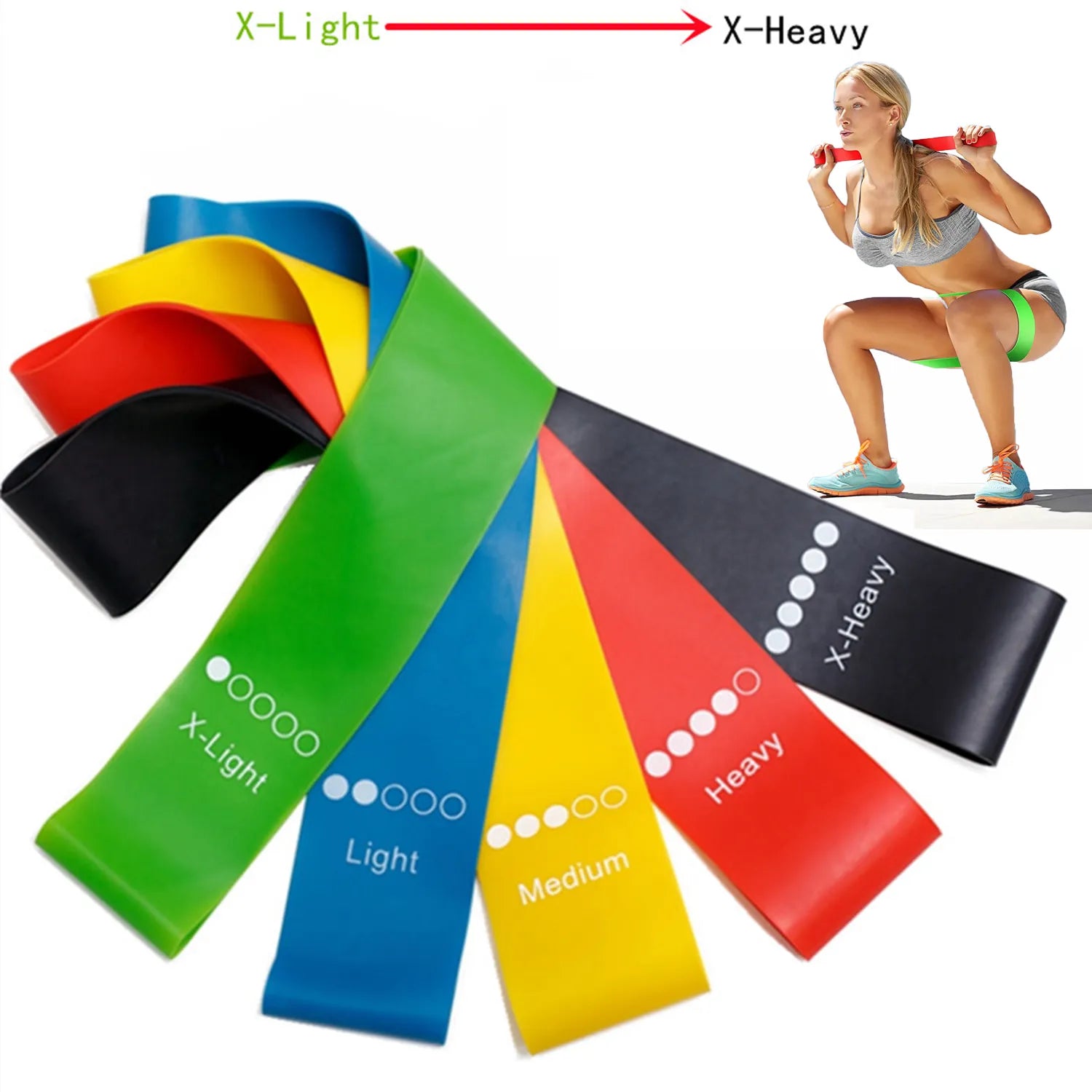 Rubber Loop Resistance Bands Set