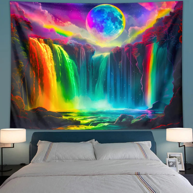 UV Reactive Waterfall Tapestry