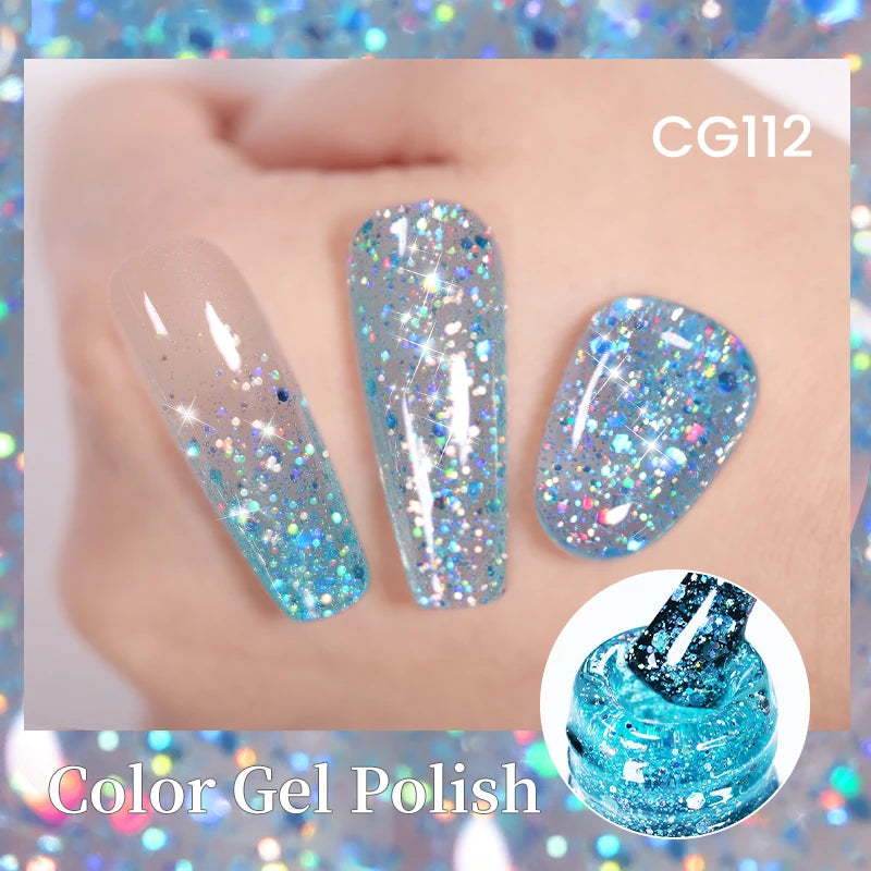 Champagne Gold Reflective Glitter UV Gel Polish
