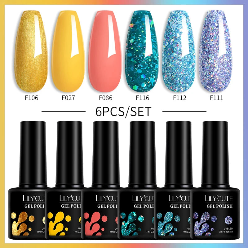 Winter Coffee Brown Gel Nail Polish Set