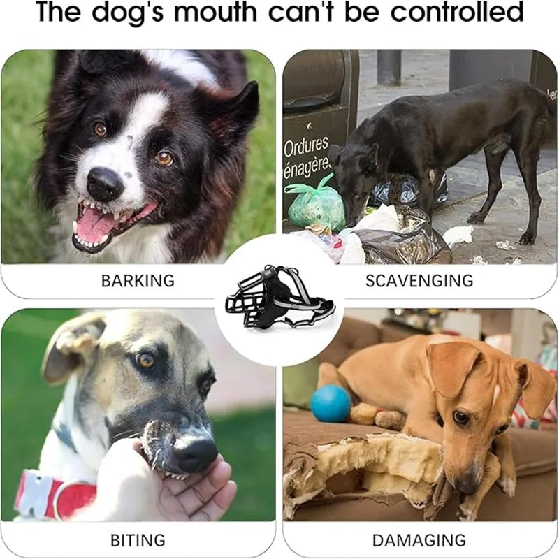 Reflective Breathable Dog Muzzle
