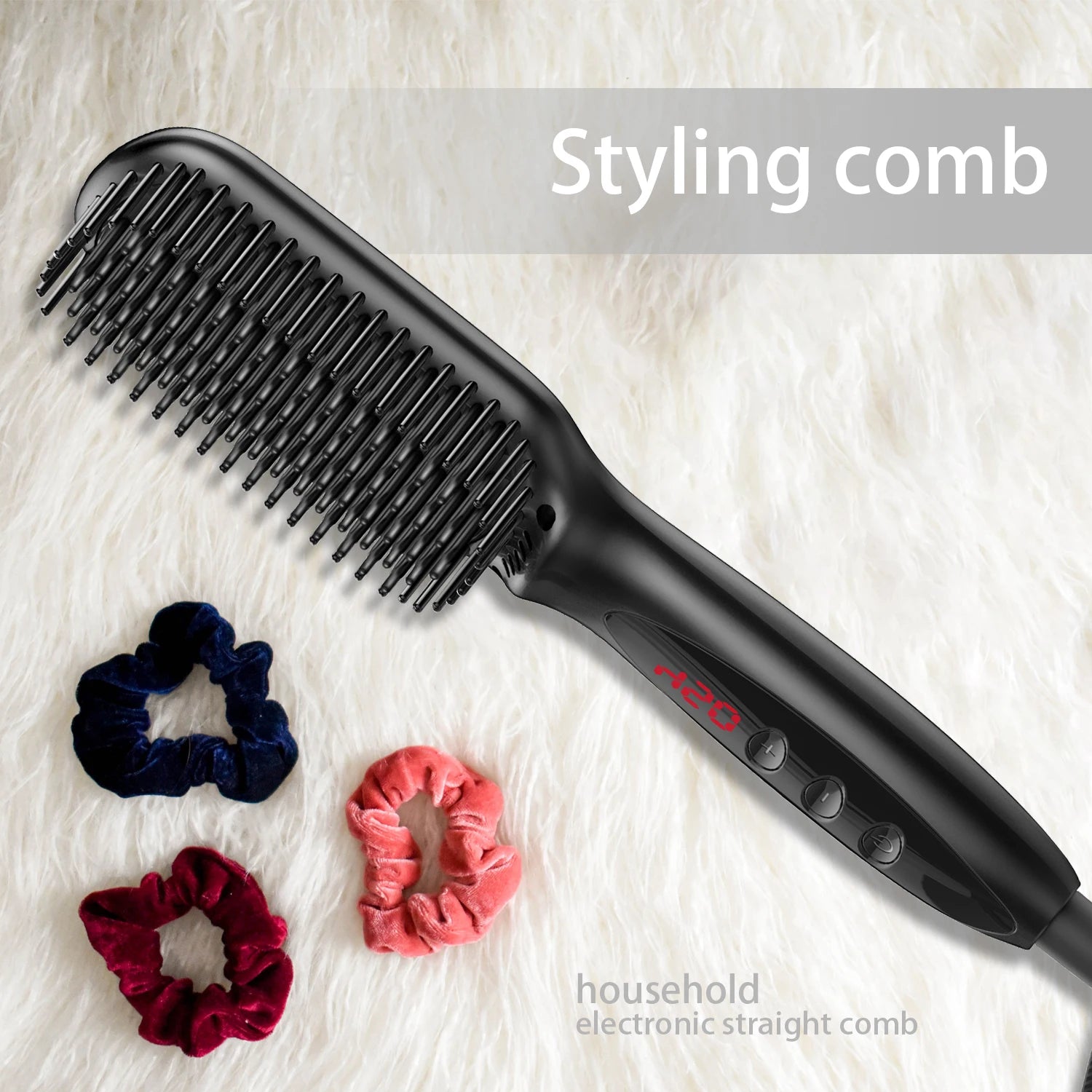 Electric Hot Comb Multifunctional Straightening Brush