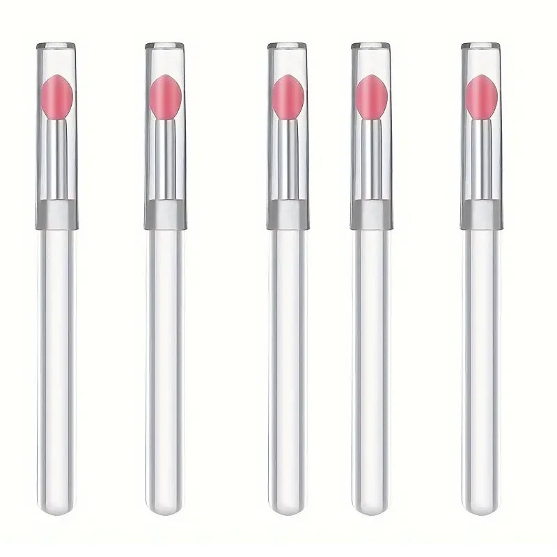 Portable Silicone Lip Applicator Brushes