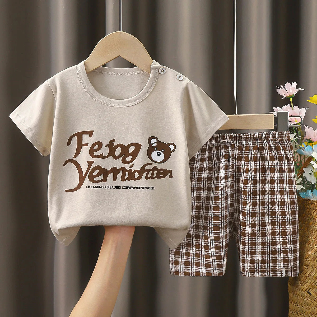 Summer Cartoon T-Shirt and Shorts Set