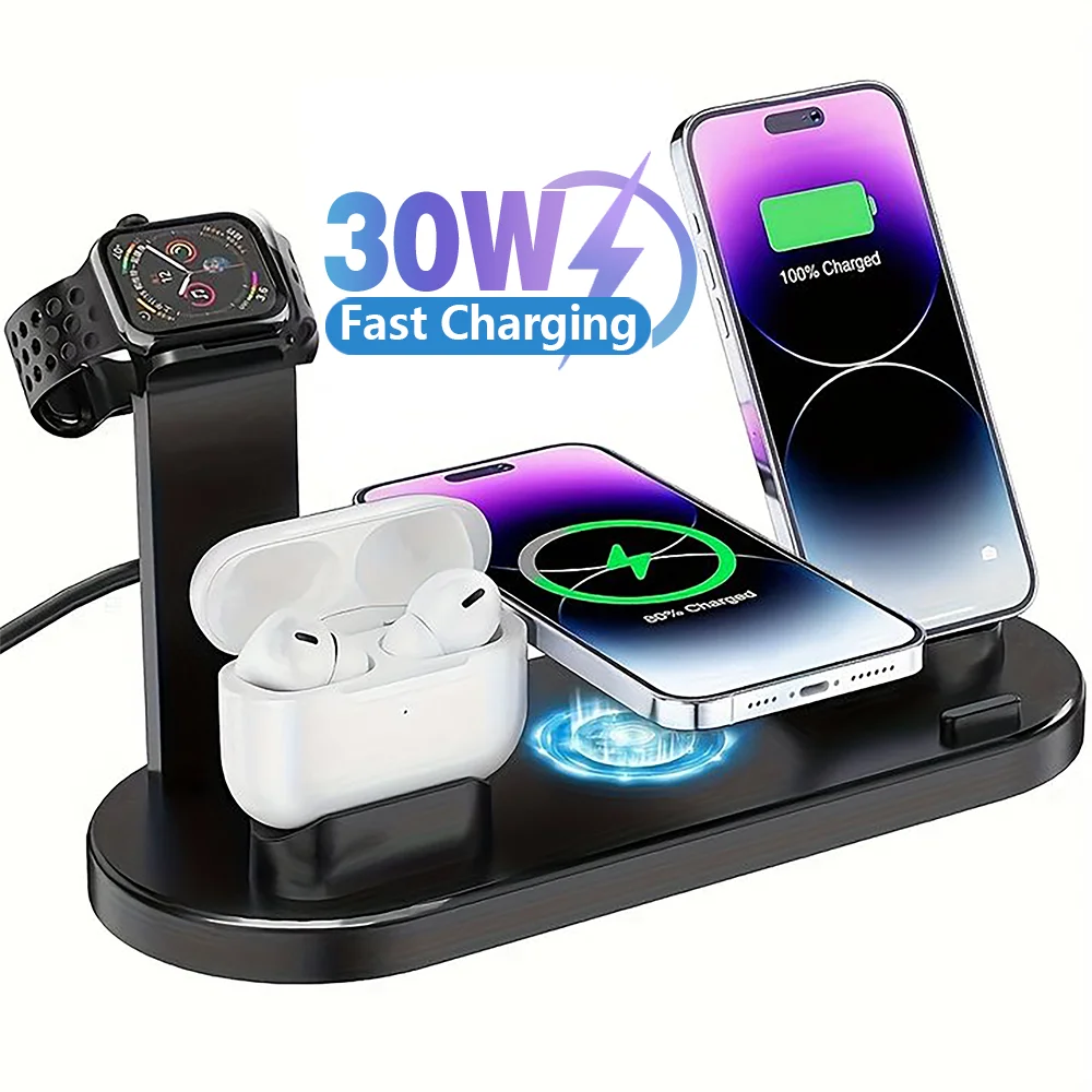 30W 7-in-1 Wireless Charger Stand
