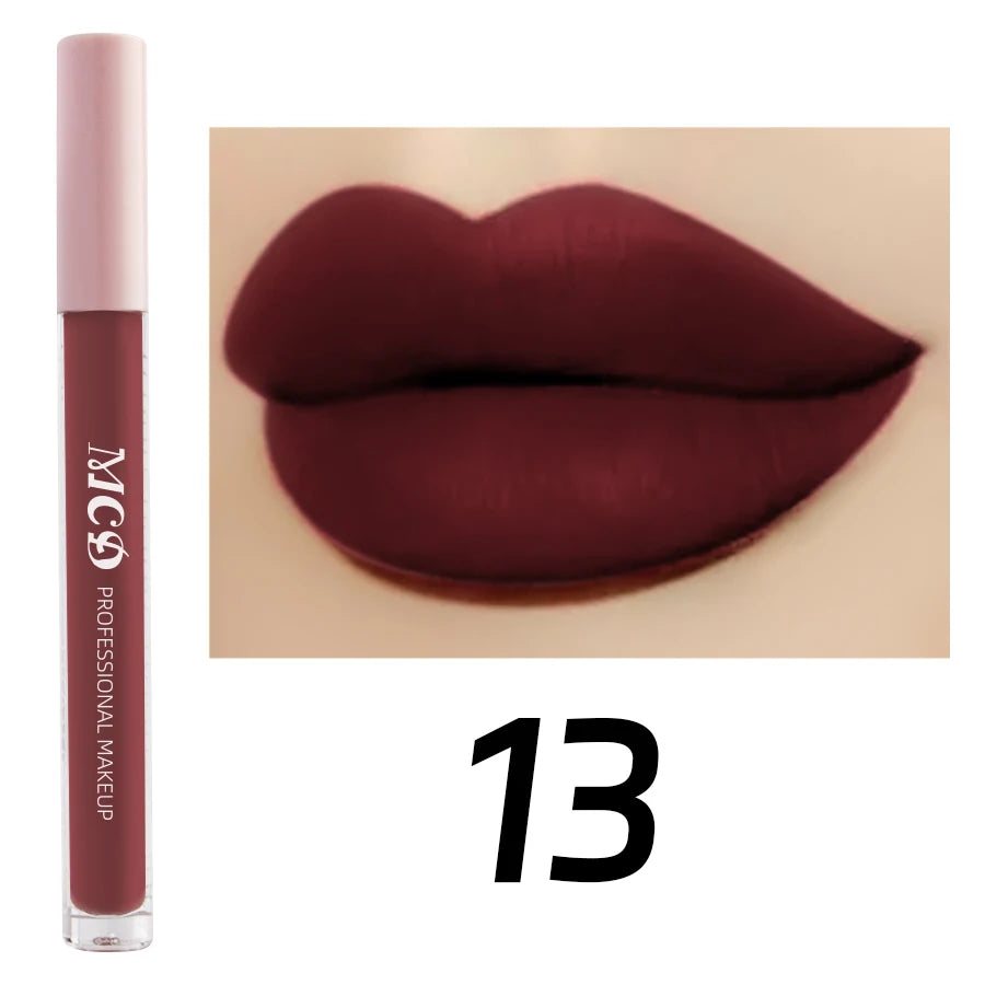 Dark Brown Waterproof Velvet Matte Lip Gloss